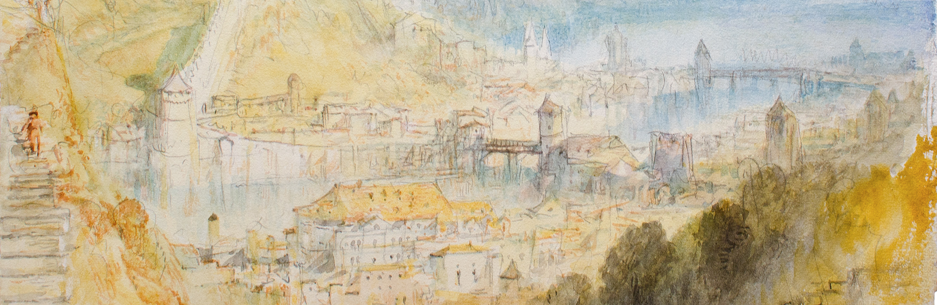 William Turner, Lucerne from the Walls, 1841 sample study